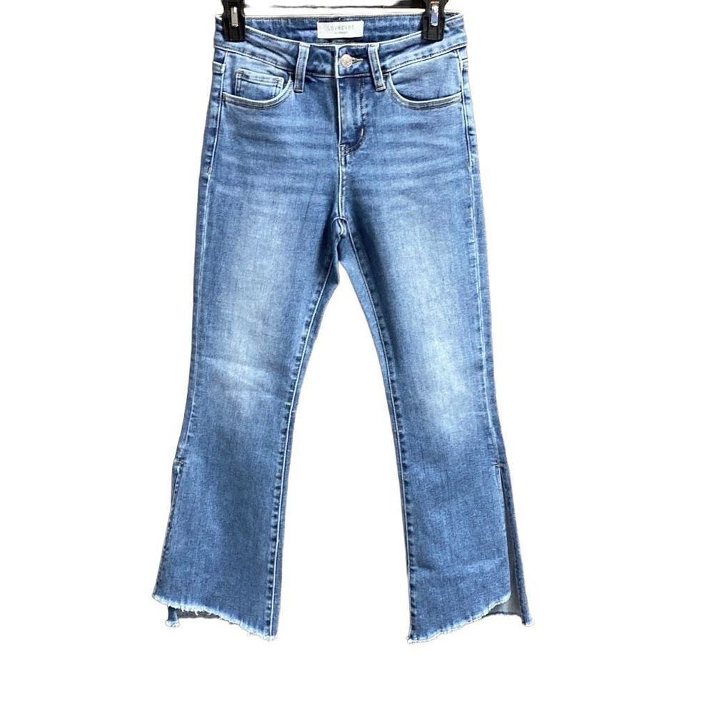 Lovervet by Vervet High Rise Crop Side Slit Jeans Size 25 NEW